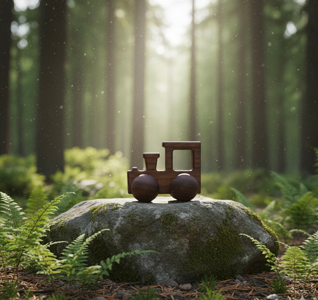 Lille træ tog- naturligt rullelegetøj