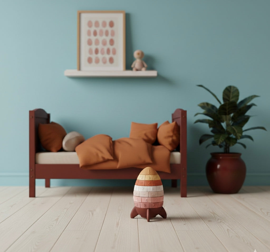 Regnbue Silikone Raketter – Læring & Stabling (Jord)