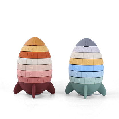 Regnbue Silikone Raketter – Læring & Stabling (Jord)