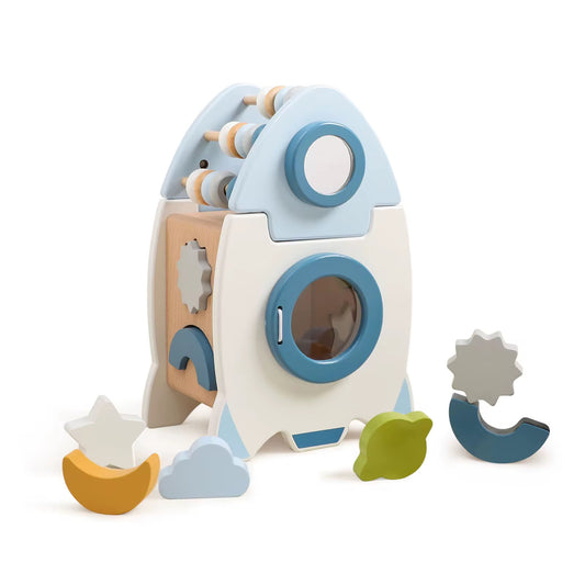 5-i-1 Træraket – Kognitivt Montessori Legesæt